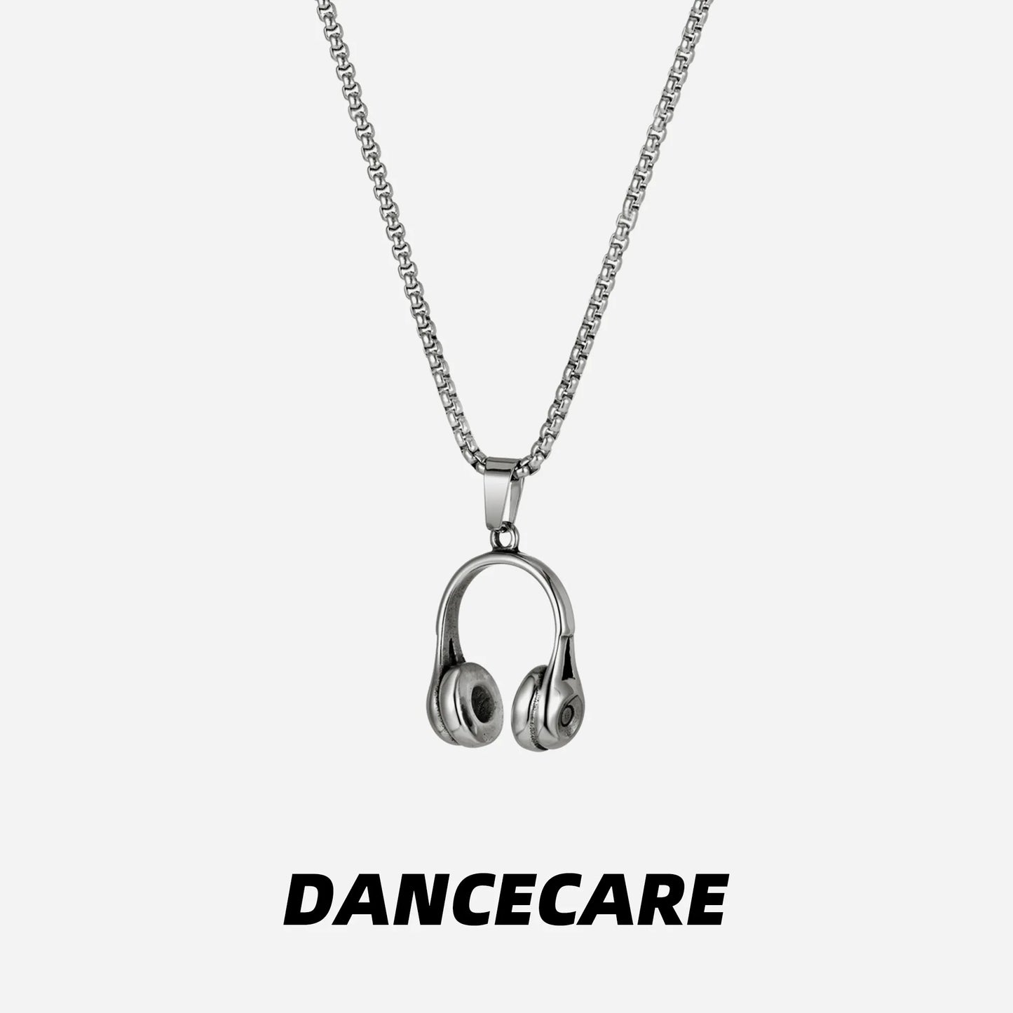 DANCECARE Headphone Necklace – Hip-Hop Music Pendant, Unisex Adjustable