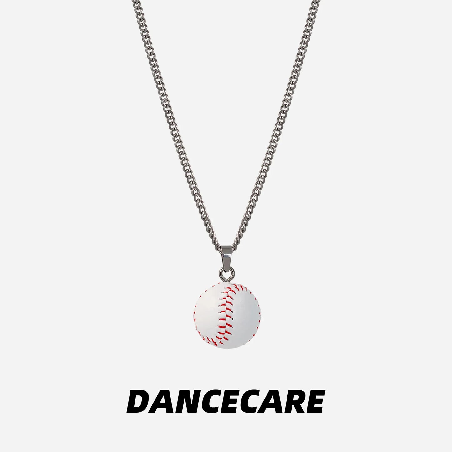 DANCECARE Baseball Necklace – Swing Your Dreams Pendant, Unisex 70cm
