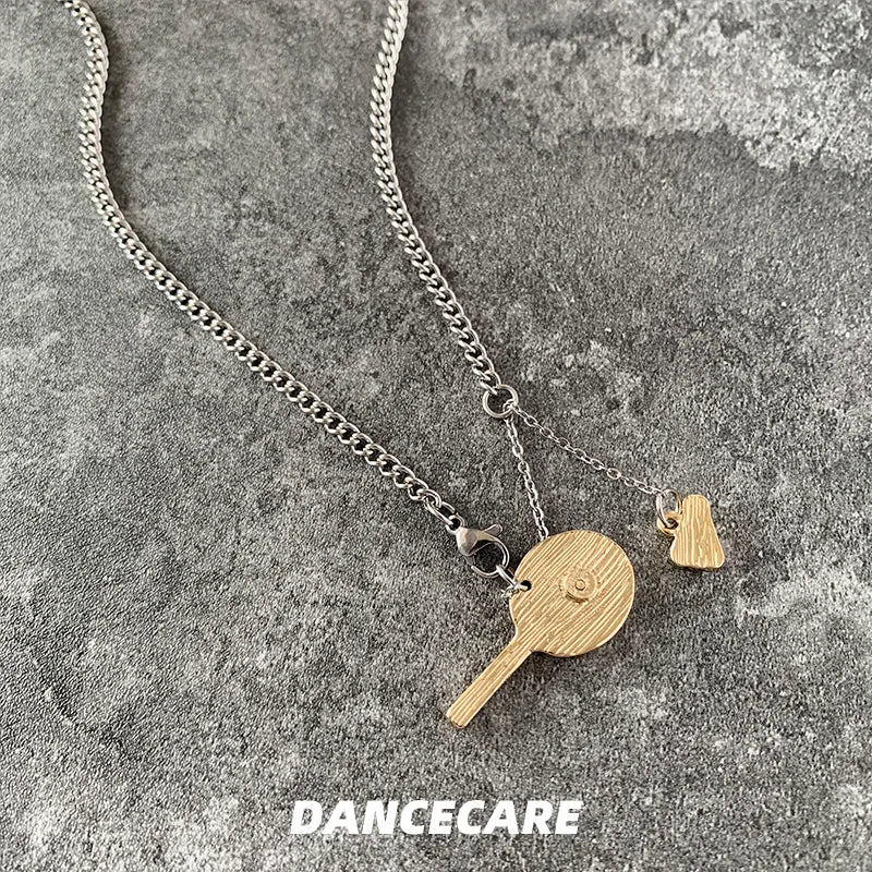DANCECARE ยท Badminton Racket Pendant Necklace โ Unisex Sports Jewelry, 70cm