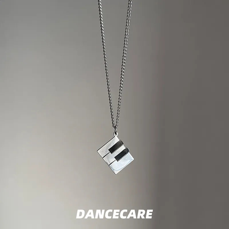 DANCECARE Piano Key Necklace โ Black & White Music Pendant, Unisex Adjustable 60+5cm