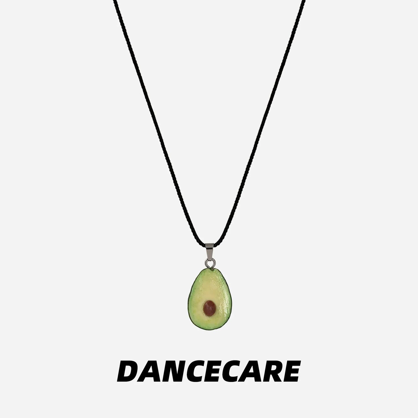 DANCECARE Avocado Pendant Necklace – Handmade Fruit Choker, Unisex Adjustable 70cm