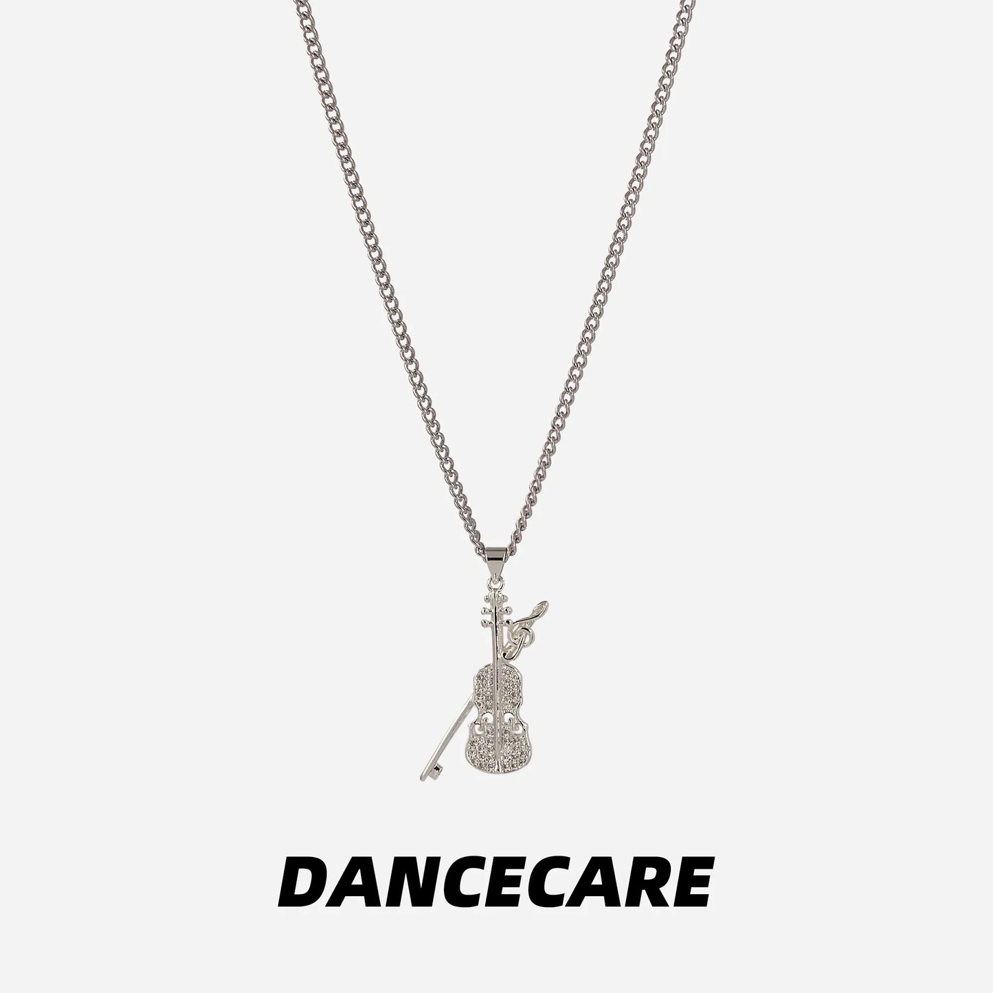 DANCECARE Violin Pendant Necklace โ Music Lover Unisex Necklace, 60+5cm Adjustable