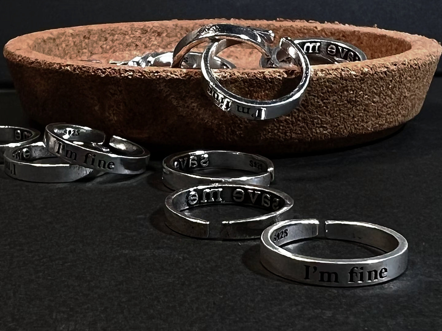 "Love Saves" Open Ring – Camus Philosophy Inspired