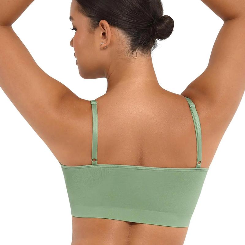 FeelinGirl Women's Wireless Sculpt Bra Comfort Bralettes No Underwire Unlined Cami Bra Seamless Tshirt Bras Sports Bra Bralette Basic Comfortable Fit Womenswear Everyday Deals For You Days