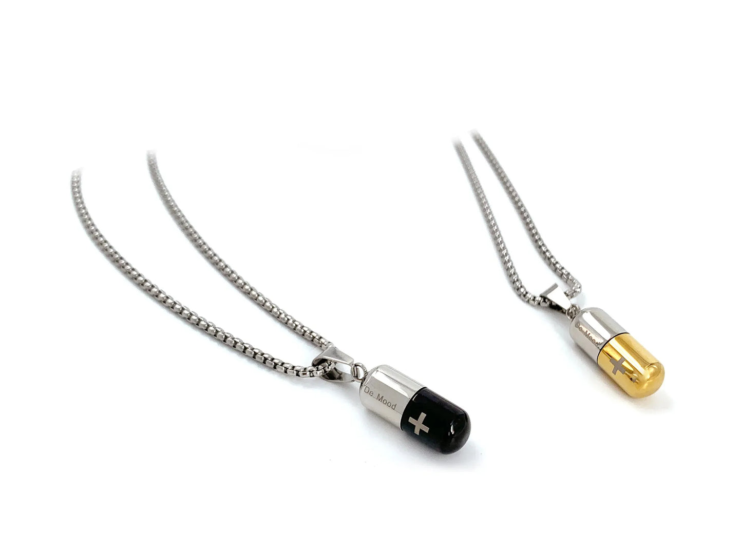DANCECARE Capsule Pendant Necklace – Titanium Steel Healing Style Unisex Jewelry
