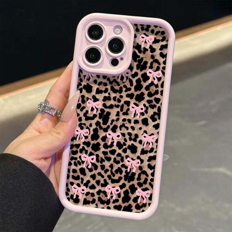 Fashion Bow Pattern Phone Case, Cute Phone Protective Cover, Phone Accessory Compatible with Smartphone iPhone 11 12 13 14 15 16 Pro Max