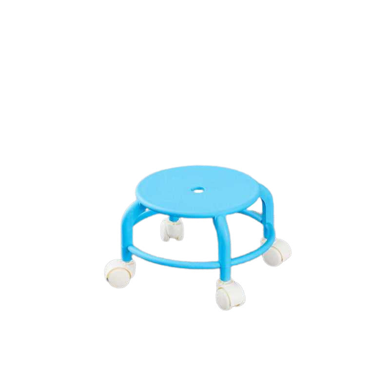 Plastic Round Rotating Stool with Wheels for Home & Kids