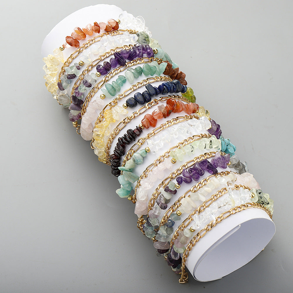 Handmade zodiac gravel bracelet