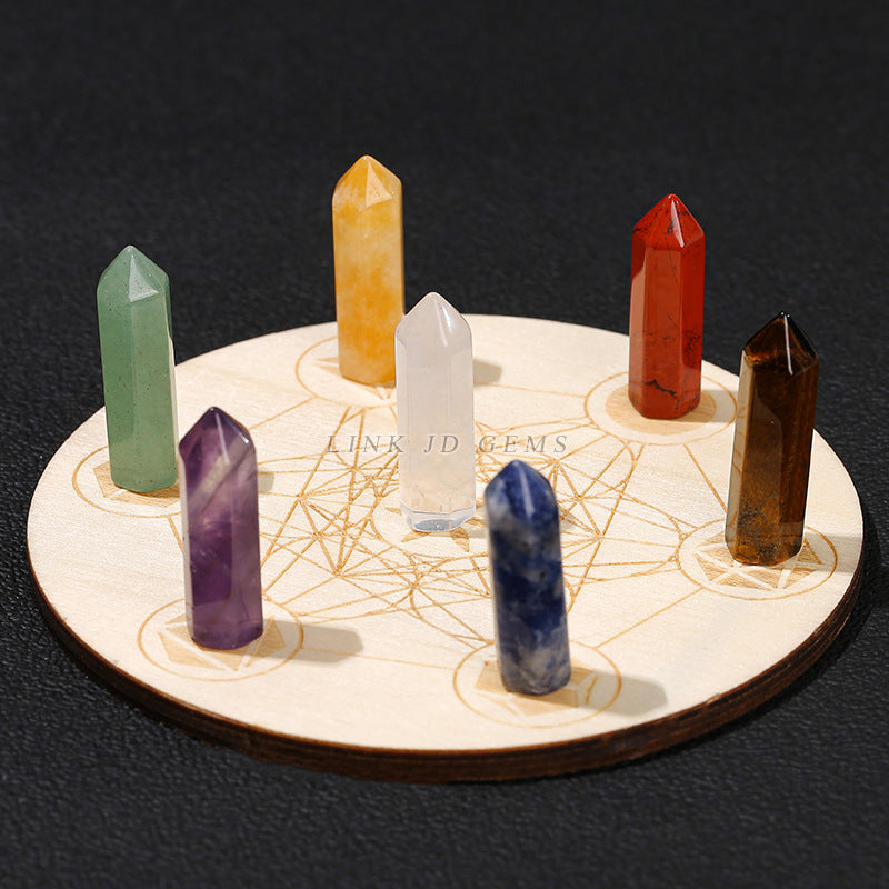 Colorful Natural Crystal Hexagonal Column