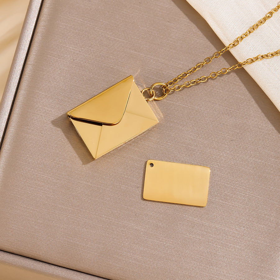 Engraved Envelope Love Letter Necklace
