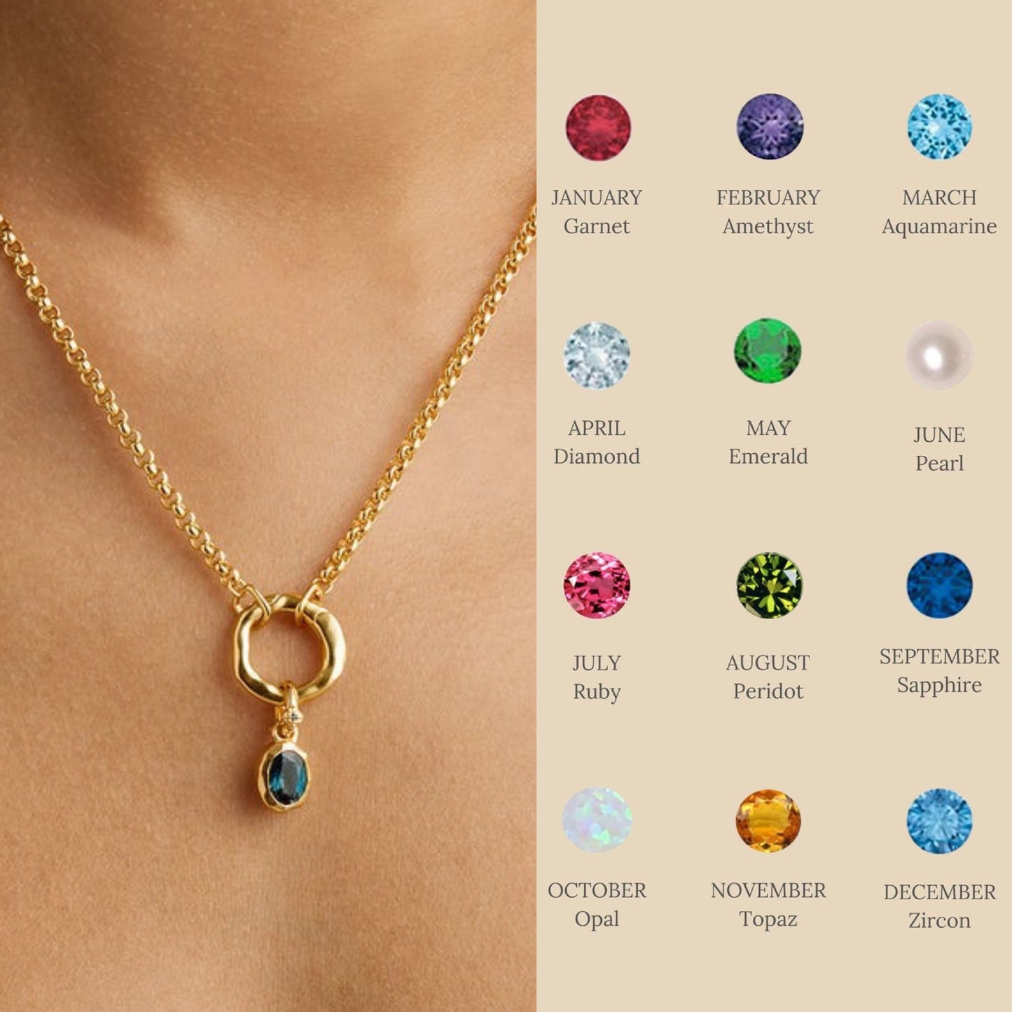 DIY Birthstone Necklaces