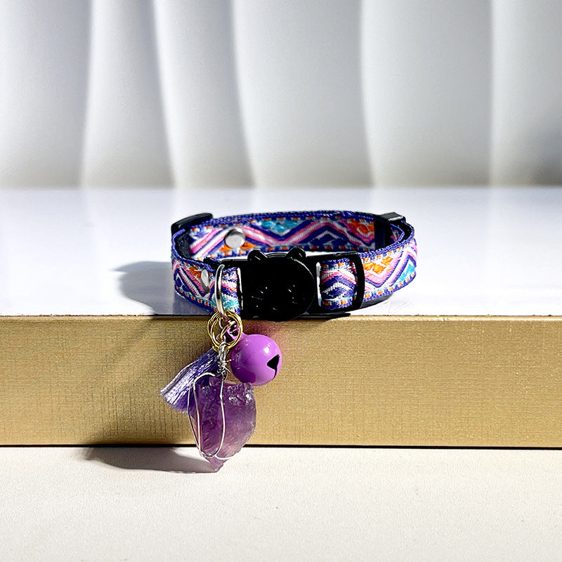 Natural Crystal Stone Collars For Cats And Dogs