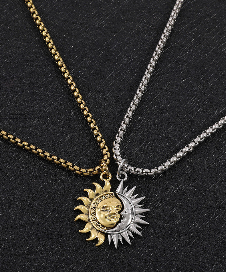 Sun & Moon Couple Necklace โ Yin Yang Love Pendant