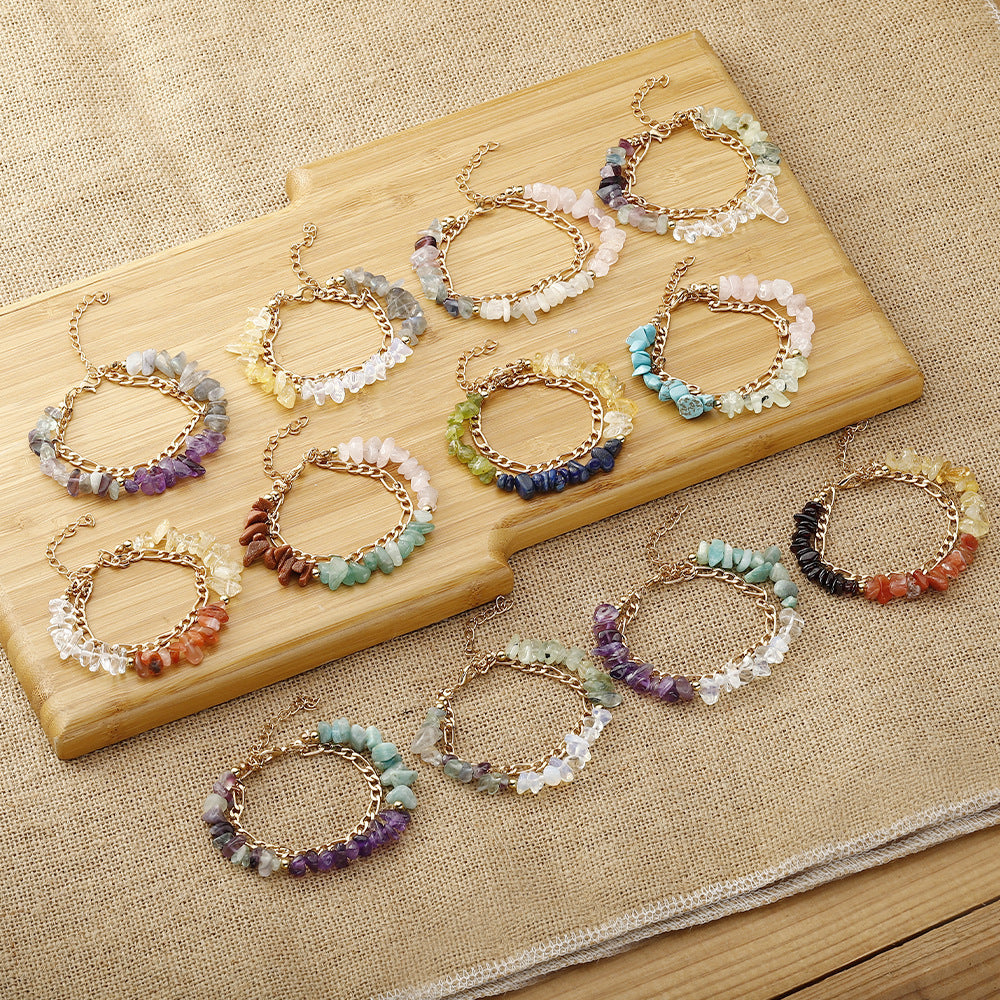 Handmade zodiac gravel bracelet