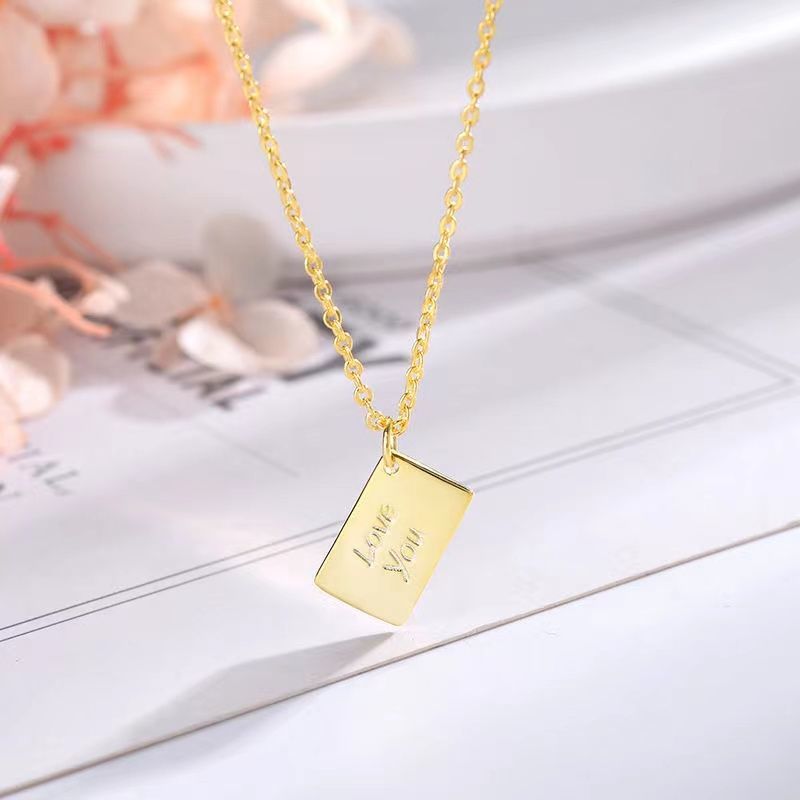 Engraved Envelope Love Letter Necklace