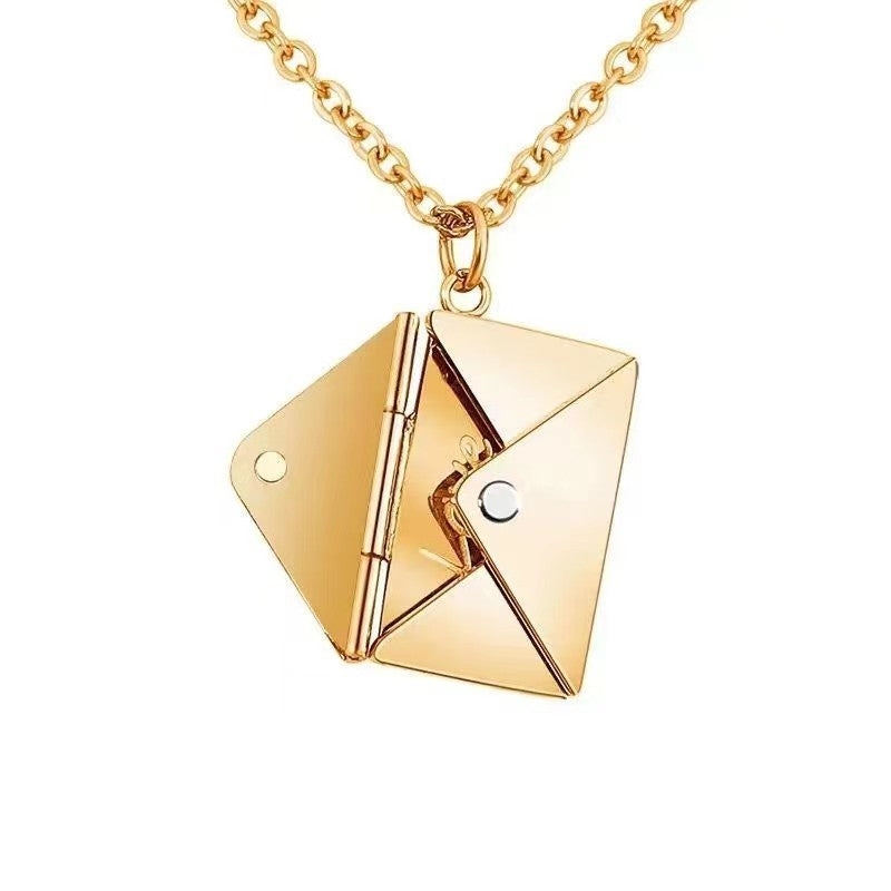 Engraved Envelope Love Letter Necklace