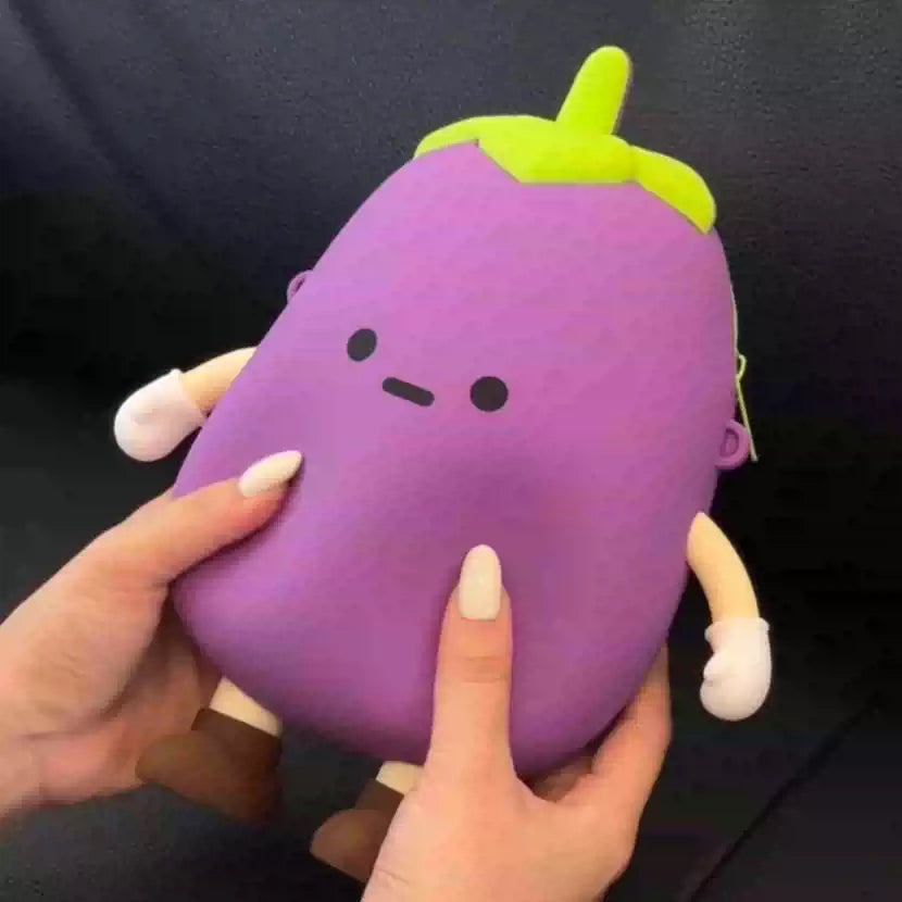 Cute Eggplant Coin Purse & Phone Bag