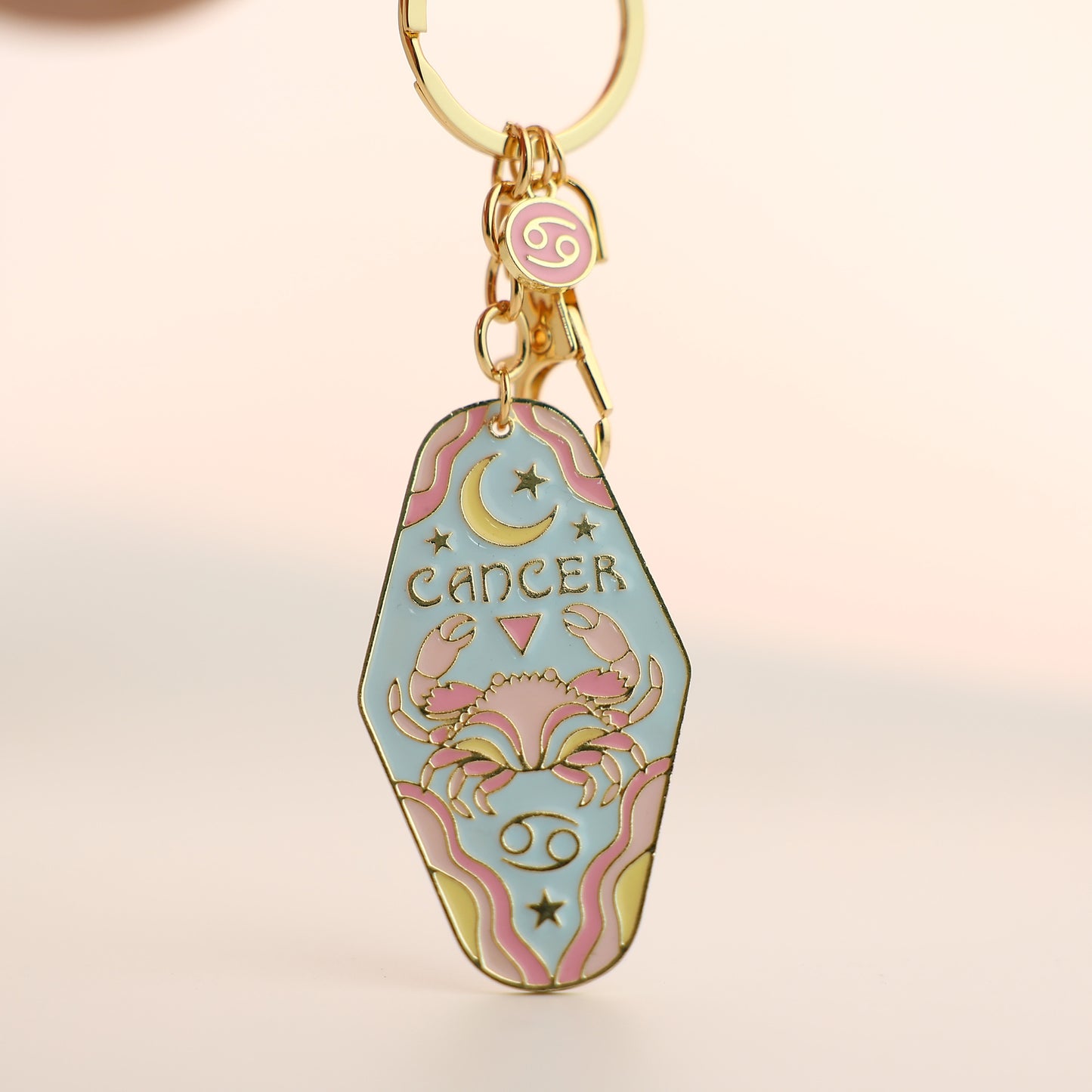 Twelve constellations metal enamel keychain