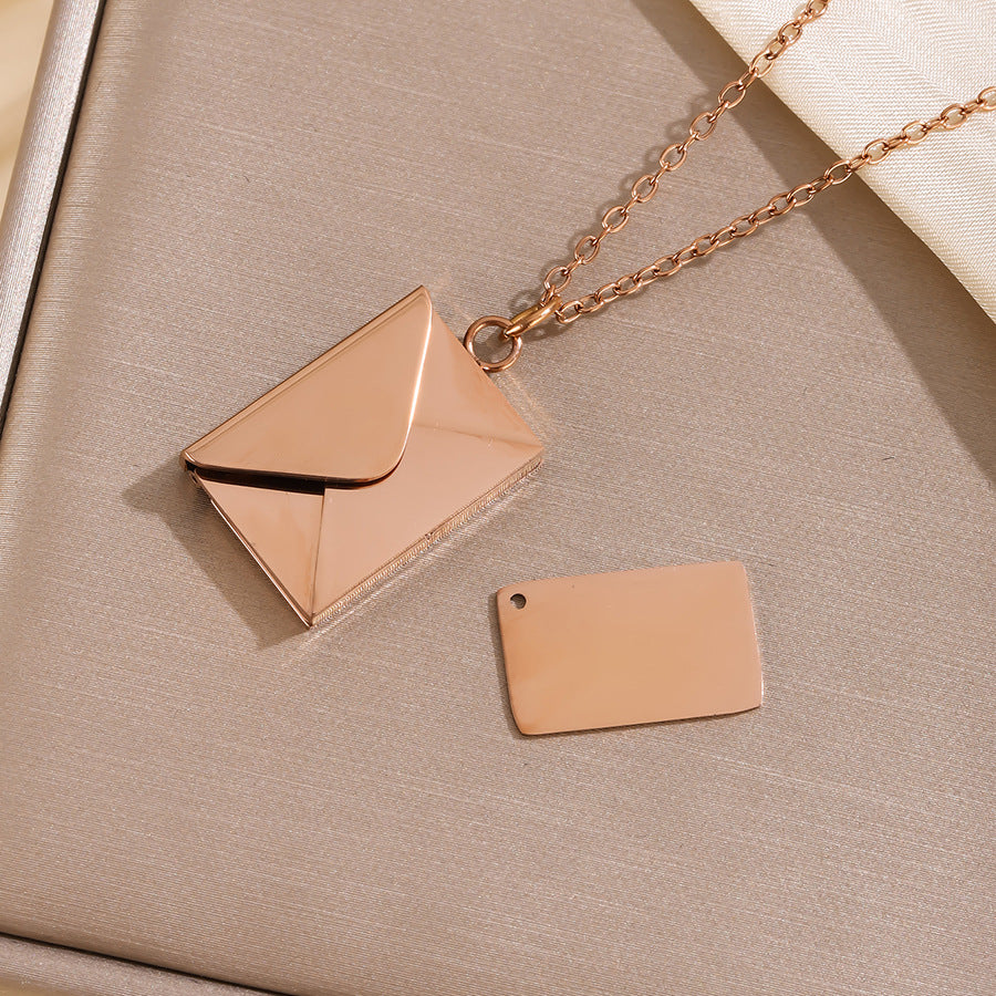 Engraved Envelope Love Letter Necklace