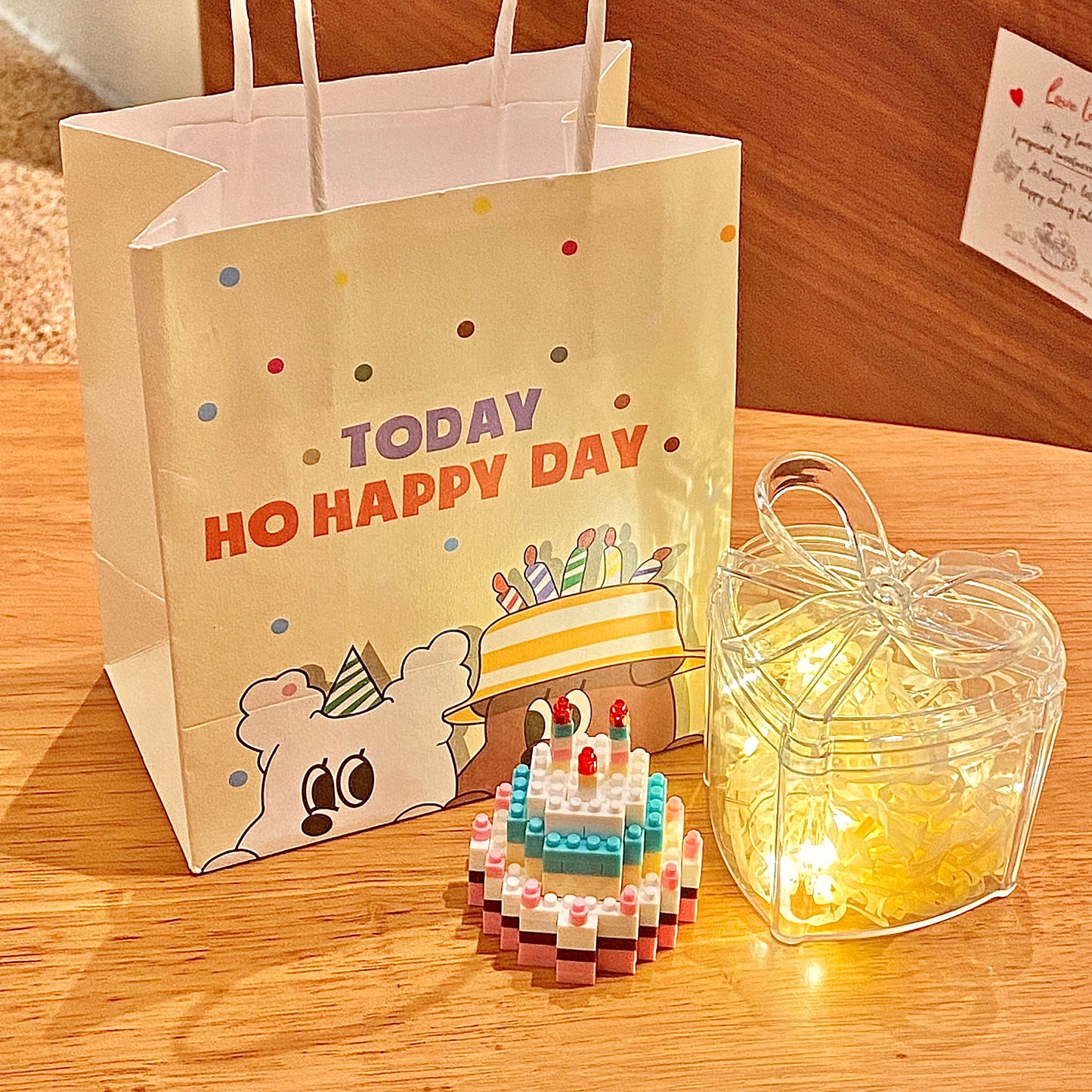 Birthday Cake Building Block Puzzle โ DIY Gift for Girls & Friends