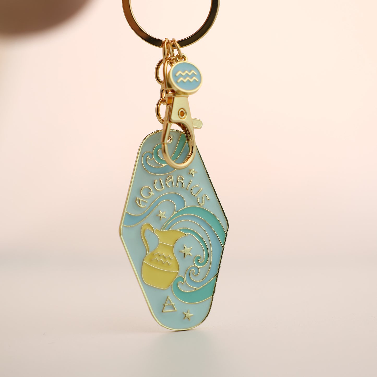 Twelve constellations metal enamel keychain