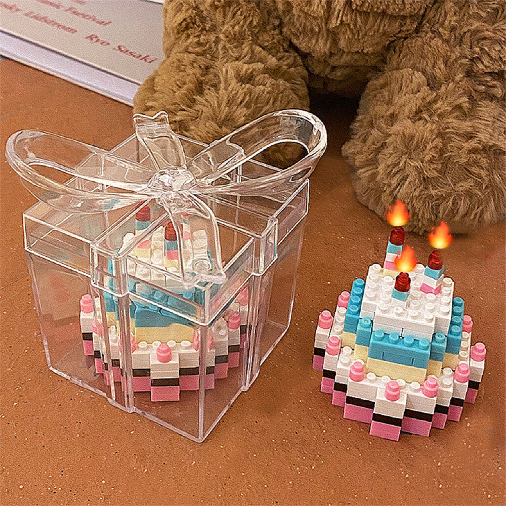 Birthday Cake Building Block Puzzle โ DIY Gift for Girls & Friends