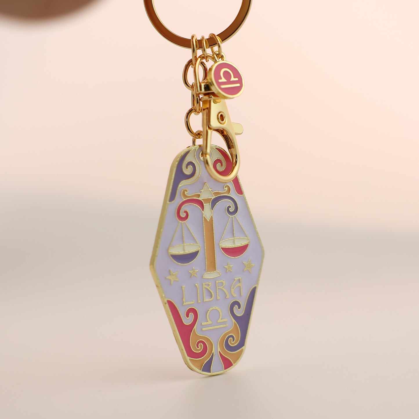 Twelve constellations metal enamel keychain
