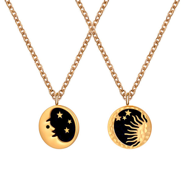 Magnetic Sun & Moon Couple Necklace – Stylish, Versatile, and Elegant