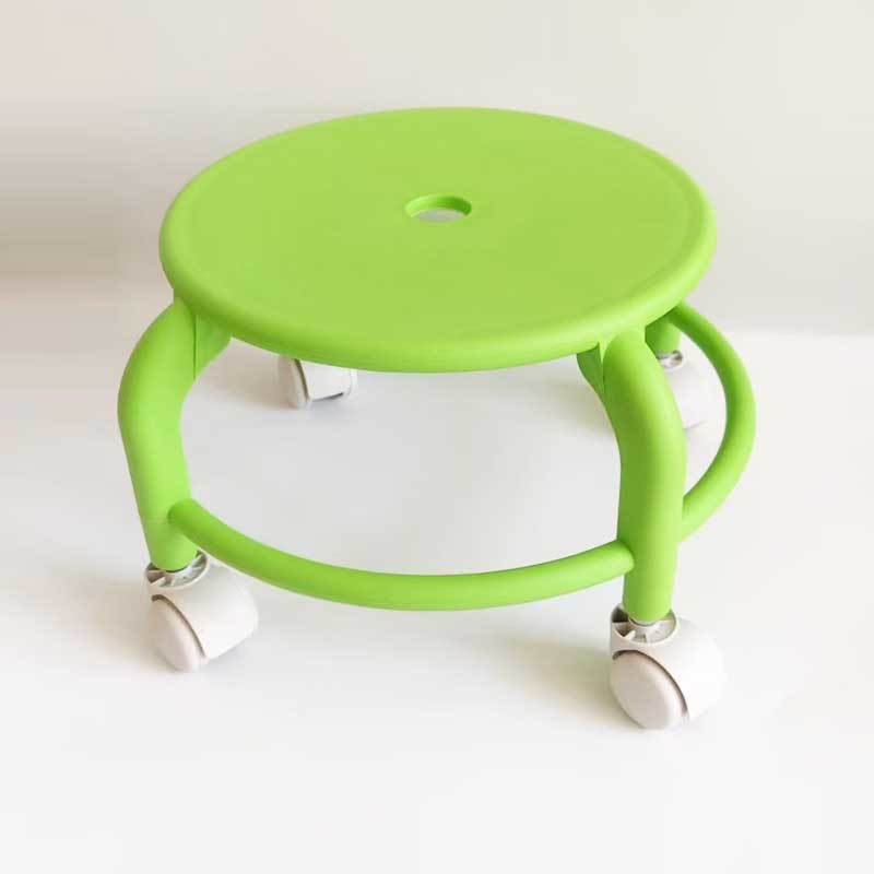 Plastic Round Rotating Stool with Wheels for Home & Kids