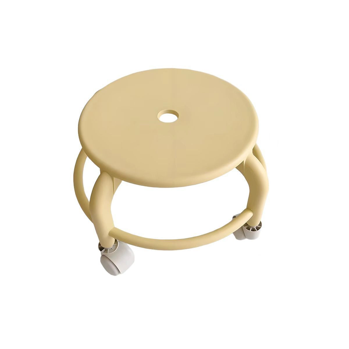 Plastic Round Rotating Stool with Wheels for Home & Kids