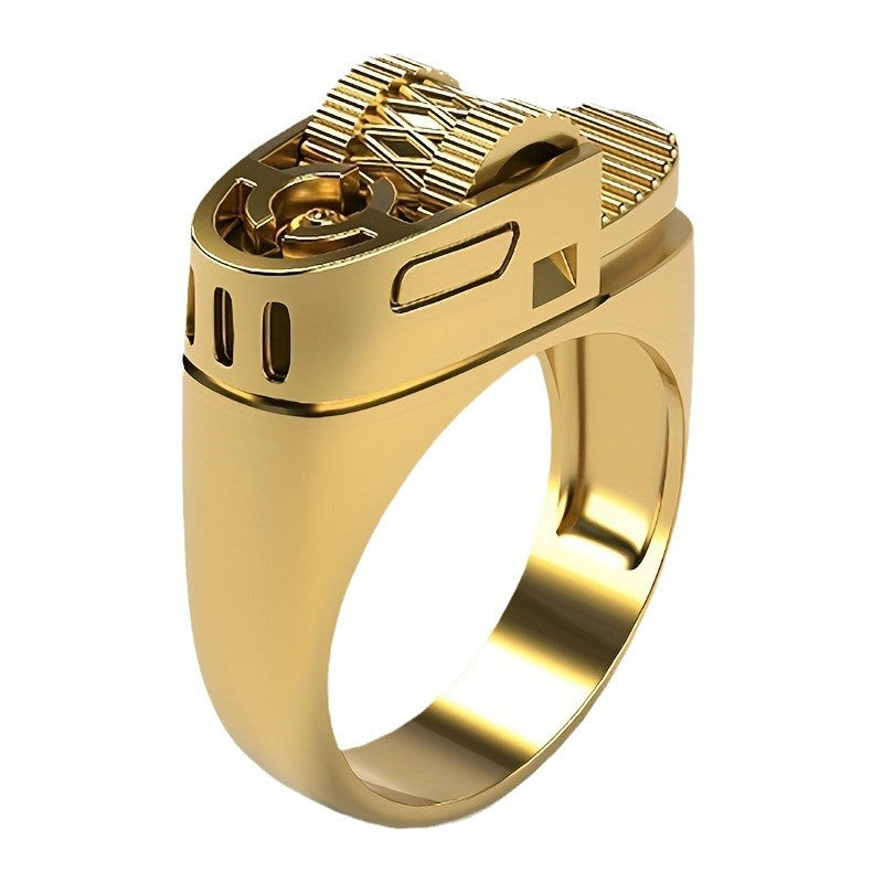 Lighter-Shaped Ring โ Creative Retro Style