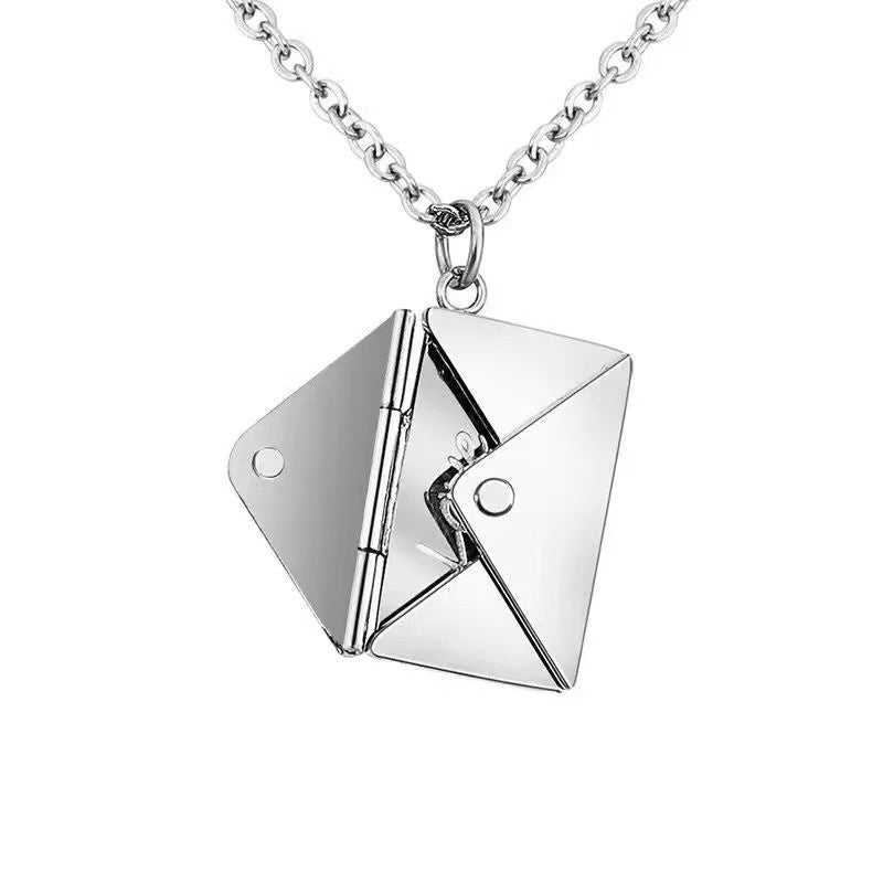 Engraved Envelope Love Letter Necklace