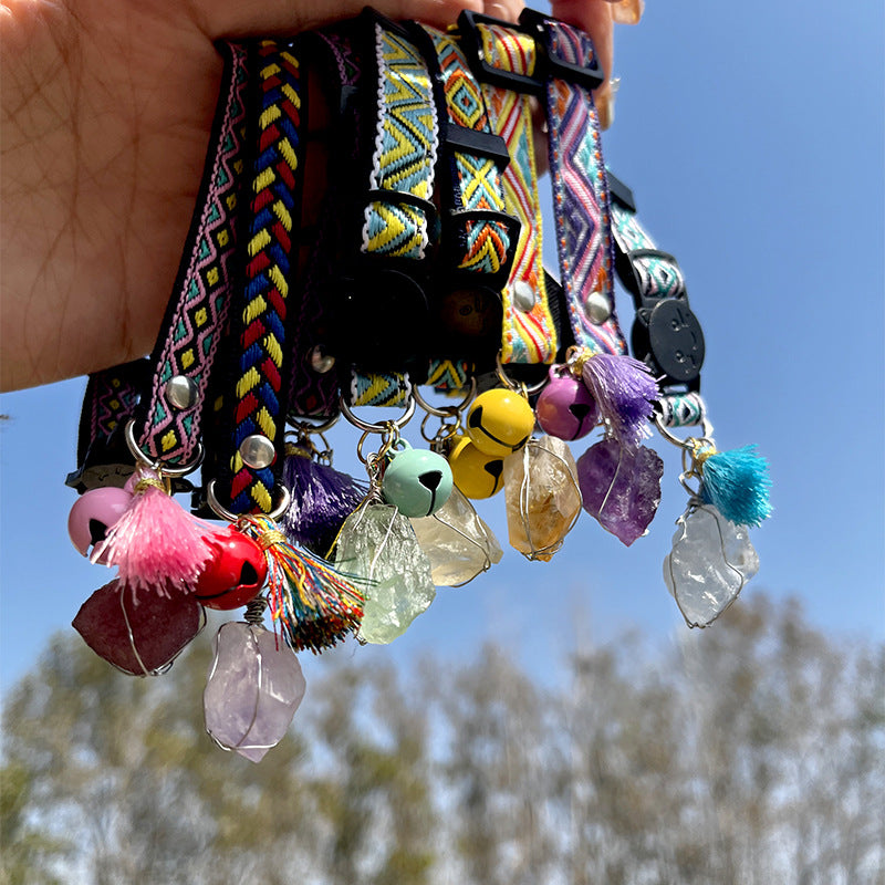 Natural Crystal Stone Collars For Cats And Dogs