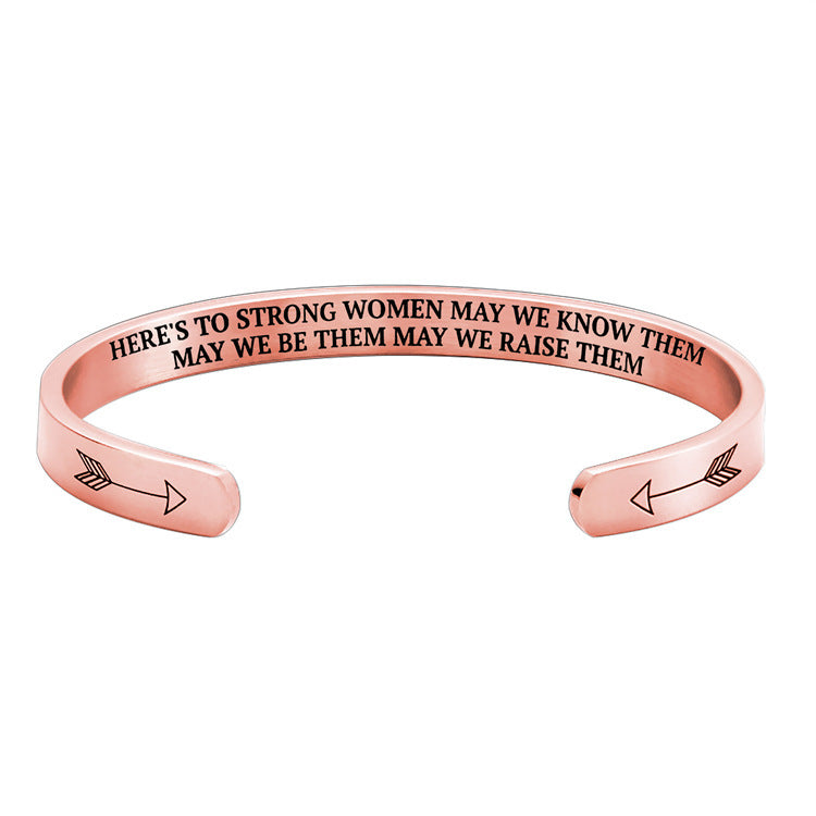 Retro Cross Open Stainless Steel Bracelet – Unisex Engraved Cuff