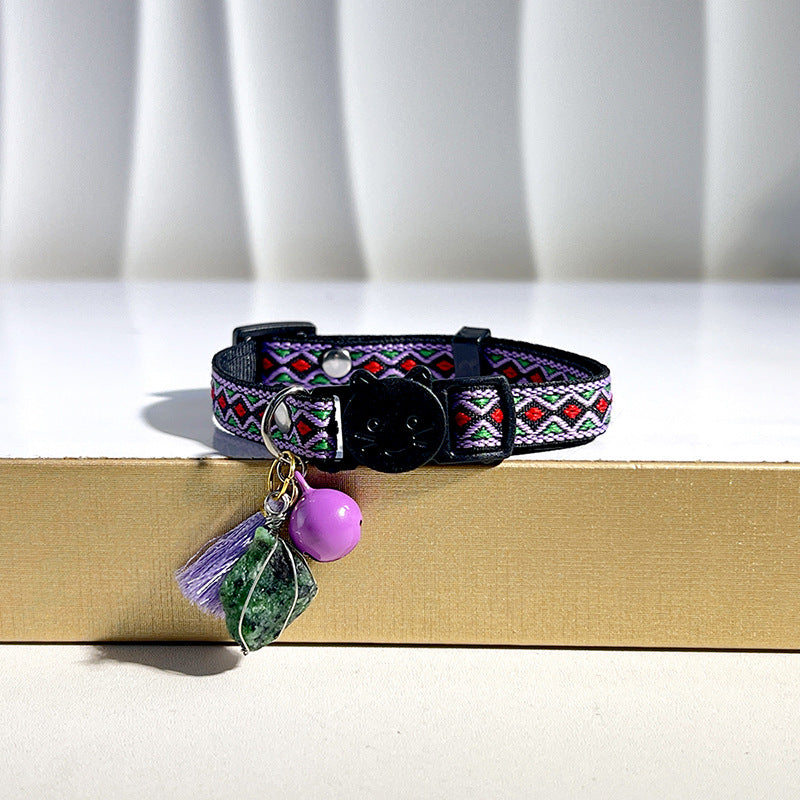 Natural Crystal Stone Collars For Cats And Dogs