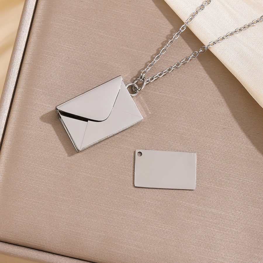 Engraved Envelope Love Letter Necklace
