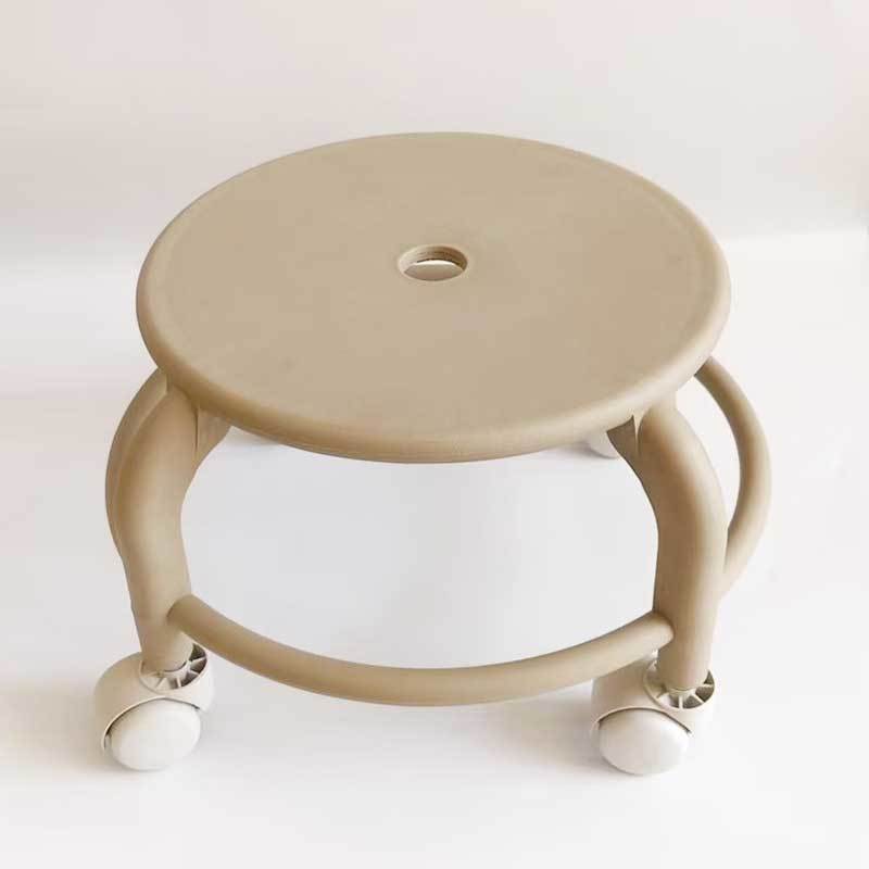 Plastic Round Rotating Stool with Wheels for Home & Kids