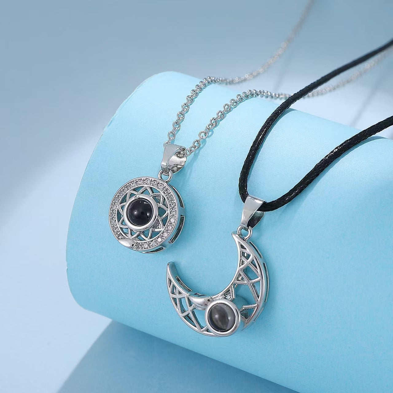 Magnetic Sun & Moon Couple Necklace – Stylish, Versatile, and Elegant