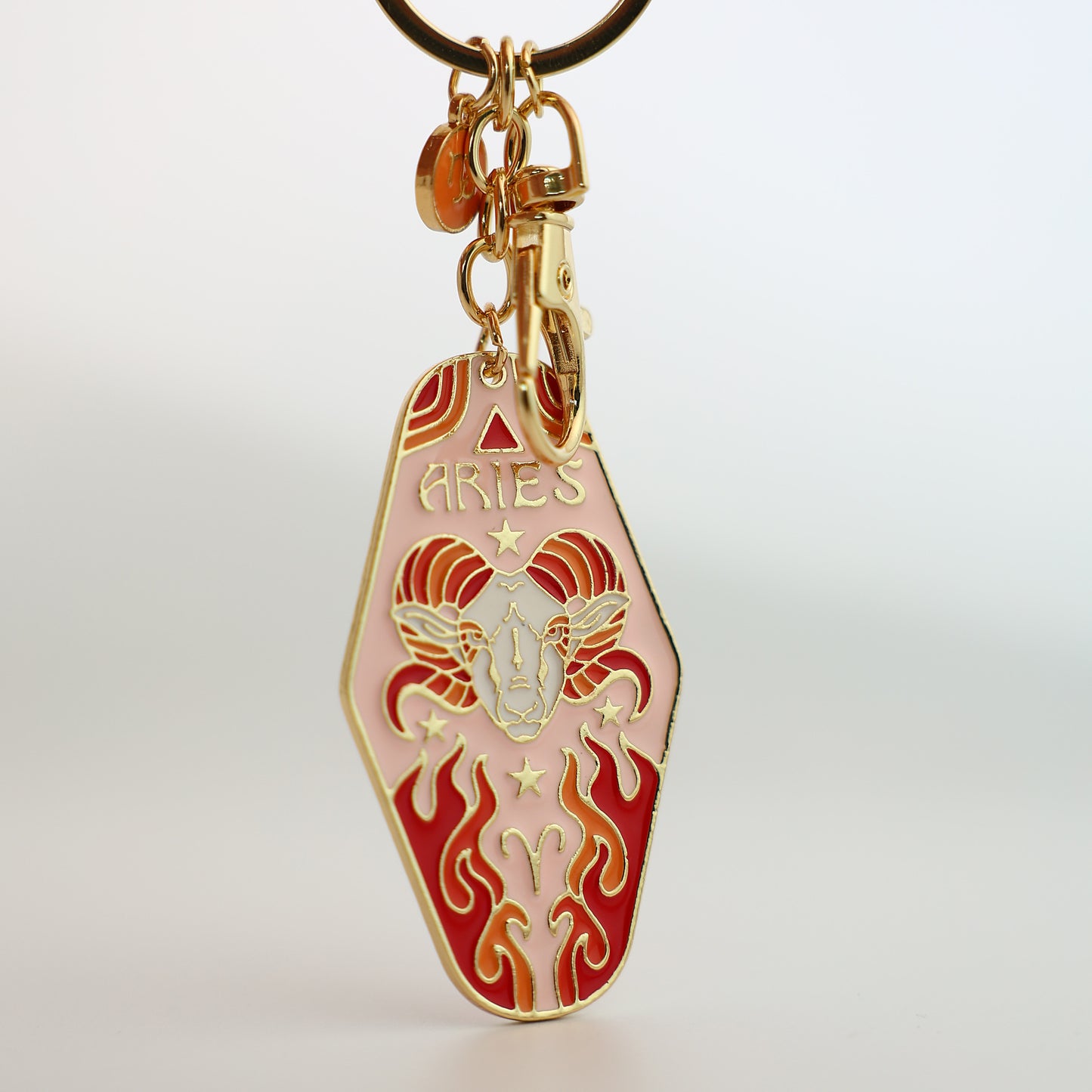 Twelve constellations metal enamel keychain
