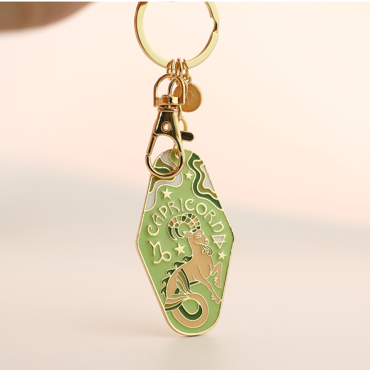 Twelve constellations metal enamel keychain