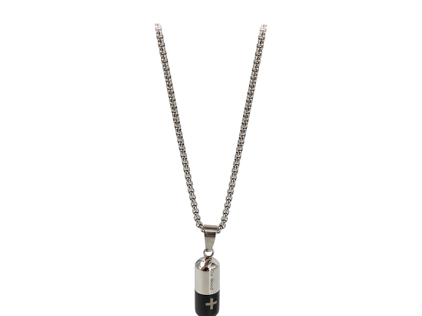 DANCECARE Capsule Pendant Necklace – Titanium Steel Healing Style Unisex Jewelry