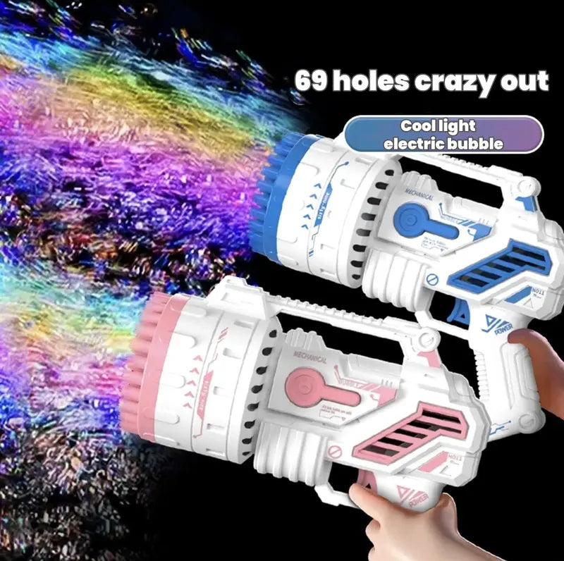 2025 Summer Cute 69 Hole Bubble Machine Toy