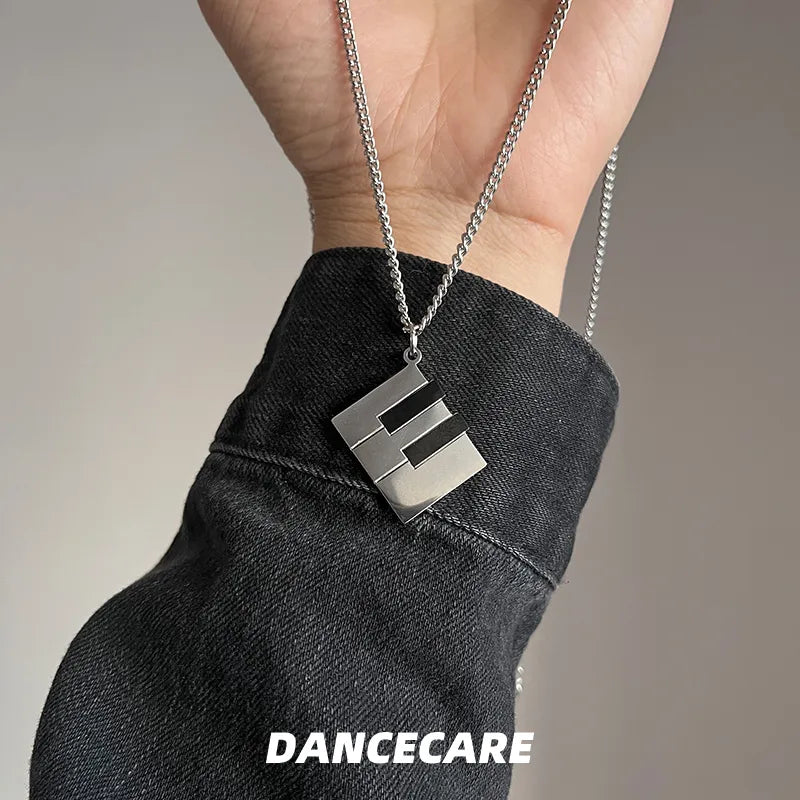 DANCECARE Piano Key Necklace – Black & White Music Pendant, Unisex Adjustable 60+5cm