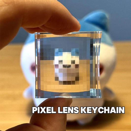 Pixel Mosaic Mirror Keychain