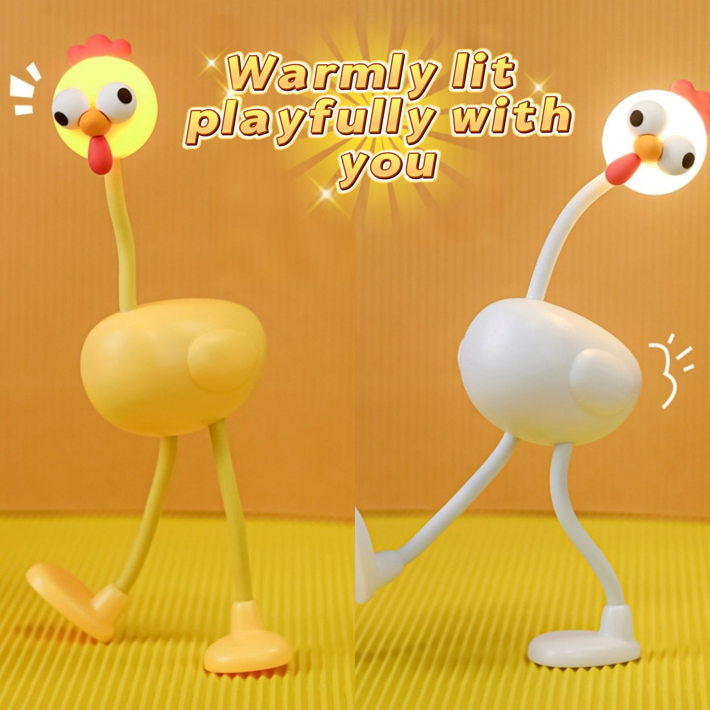 Mini Abstract Chicken Mood Lamp