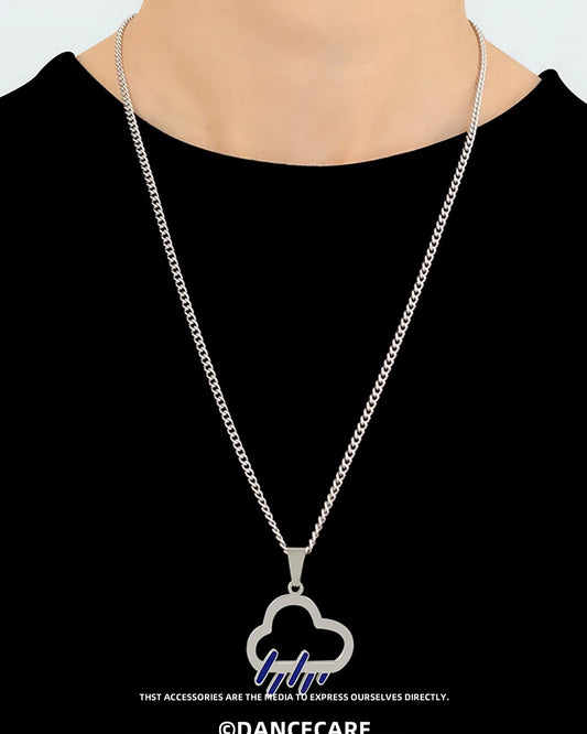 DANCECARE · Weather Series Necklace – Cloud & Sun Pendant, Unisex Couple Jewelry 60cm