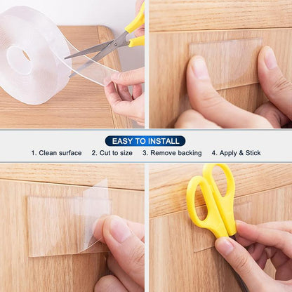 Heavy Duty(9.85FT), Nano Double Sided Adhesive Tape, Clear Mounting Tape Picture Hanging Adhesive Strips. Double Sided Tape Heavy Duty(9.85FT), Nano Double Sided Adhesive Tape, Clear Mounting Tape Picture Hanging Adhesive Strips.