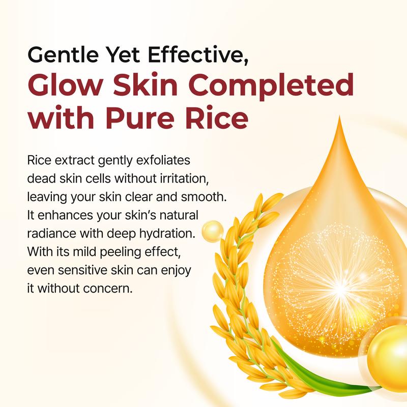 [Dr.Melaxin Official] Peel Shot Glow Rice Ampoule Duo - Serums for Brightening, Exfoliating, and Moisturizing - Suitable for All Skin Types