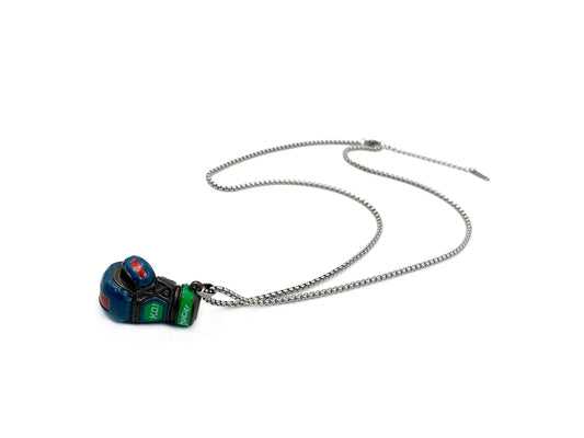 DANCECARE Boxing Glove Necklace – KO Pendant, Unisex Hip-Hop Adjustable 60+5cm
