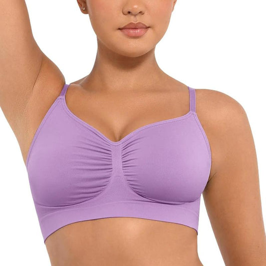 FeelinGirl Women's Wireless Sculpt Bra Comfort Bralettes No Underwire Unlined Cami Bra Seamless Tshirt Bras Sports Bra Bralette Basic Comfortable Fit Womenswear Everyday Deals For You Days